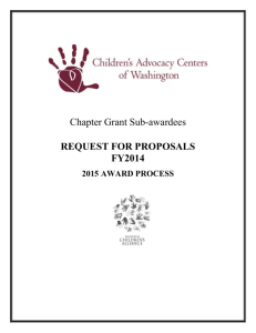 award submission information - Children`s Advocacy Center of