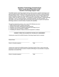 Assistive Technology Consent Form
