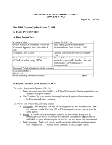 Integrated Safeguards Data Sheet - Documents & Reports