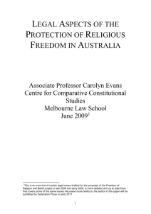 The law, judiciary and religion - Australian Human Rights Commission