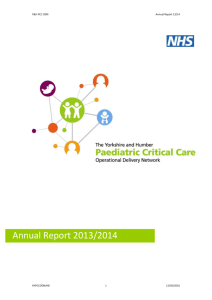 Paediatric critical care annual report 2013/14