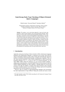 Semi-Strong Static Type Checking of Object