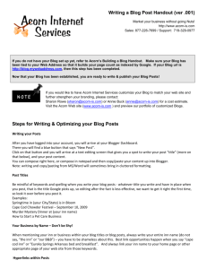 Writing a Blog Post Handout (ver .001) Market your business without