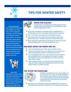 Tips For Winter Safety