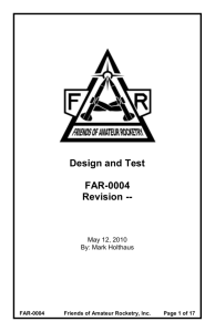 FAR-0004 Design and Test - Friends of Amateur Rocketry