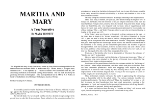 martha and mary - Staffordshire Quakers