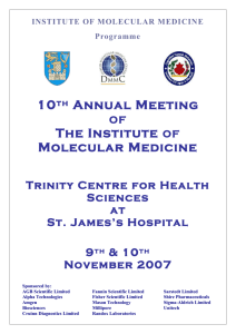 6th annual meeting of the institute of molecular medicine