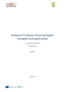 SWOT analysis of Vidzeme planning region