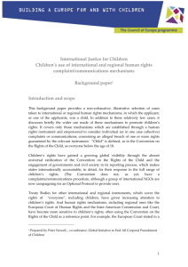 Children`s access to international justice