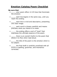 Emotion Catalog Poem Checklist