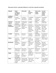 Discussion Grid for Analyzing Folktales by Lady Kofo Ademola from
