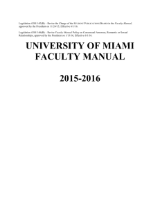 Faculty Manual - University of Miami