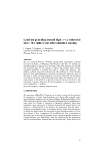 Land use planning around high - risk industrial sites: The factors that