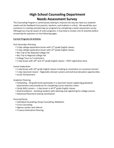 Needs Assessment Survey - Louisiana Department of Education