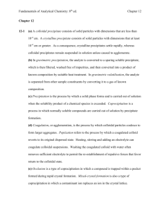 (Gravimetric Methods of Analysis)