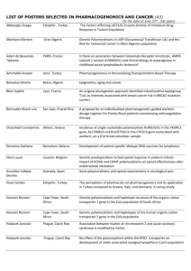 LIST OF POSTERS SELECTED IN PHARMACOGENOMICS AND