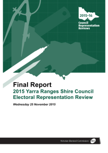 Yarra Ranges Shire Council final report