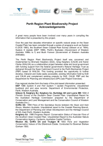 Perth Region Plant Biodiversity Project