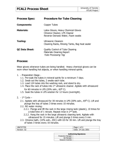 PS Tube Cleaning - University of Toronto, Particle Physics and