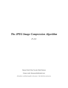 The JPEG Image Compression Algorithm