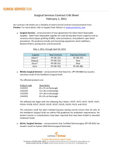 Surgical Services Contract Crib Sheet February 1, 2011 Our contract