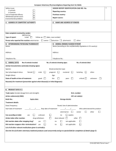 European Veterinary PharmacoVigilance Reporting Form for MAHs