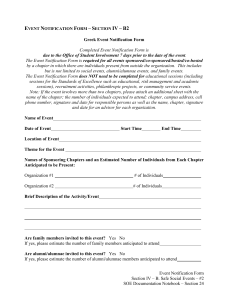Event Notification Form - Ohio Northern University