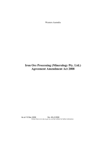Iron Ore Processing (Mineralogy Pty. Ltd.)