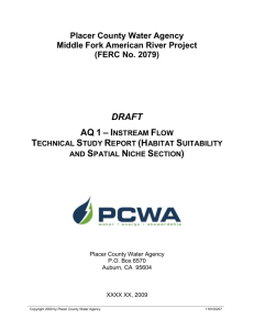 HSC and Spatial Niche - Middle Fork American River Project