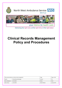 clinical records management policy