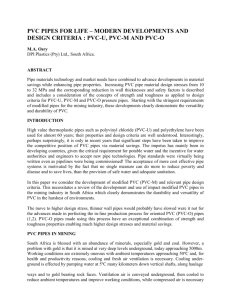 pvc pipes for life – modern developments and design criteria : pvc-u