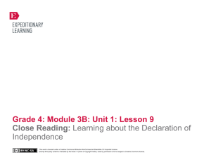 Grade 4 Module 3B, Unit 1, Lesson 9