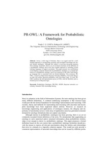 A Framework for Probabilistic Ontologies