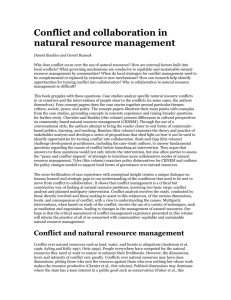 Conflict and collaboration in natural resource