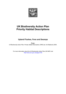 Upland flushes, fens and swamps