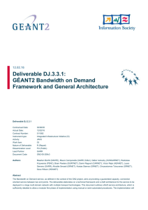 GÉANT2 Bandwidth on Demand Framework and