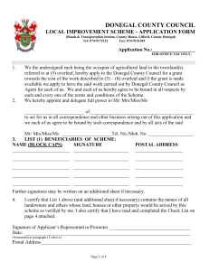 Application Form LIS - Donegal County Council