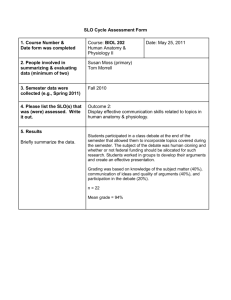 BIOL 202 Cycle Assessment Form Spr2011