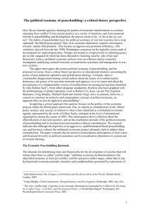 The political economy of peacebuilding: a critical theory perspective