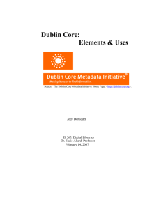 Dublin Core Metadata Terms and Uses