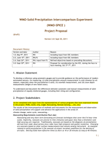 WMO-Solid Precipitation Intercomparison Experiment