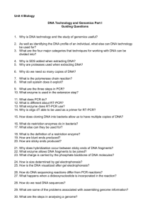 DNA technology and Genomics part one