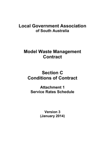 Service Rates Schedule - Local Government Association of South