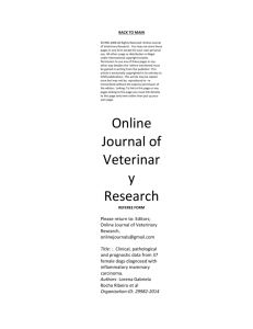 OJVR Referee Forms - Online journal of Veterinary Research Main