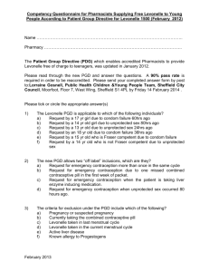 Competency Questionnaire for Pharmacists Supplying Free