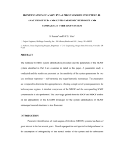 PARAMETER IDENTIFICATION OF SDOF MODEL