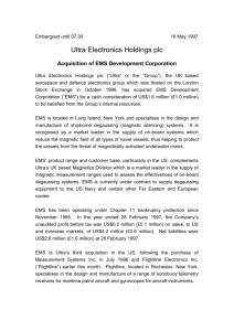 16/05/1997 Acquisition of EMS Development