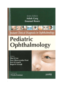 PEDIATRIC APHAKIA INTRODUCTION Congenital cataracts