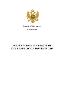 Presentation document of the Republic of Montenegro