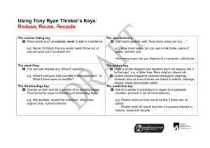 Thinker`s Keys: Rethink, redesign, reduce, reuse, recycle